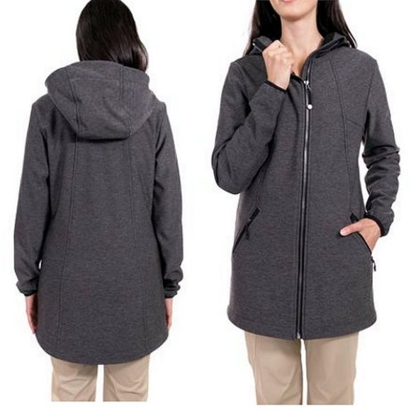 MID LENGTH SOFTSHELL HOODED JACKET - Picture 3 of 7